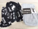 a black and white shirt and a pair of pants