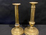pair of antique brass candlesticks from the early 20th century