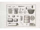 a black and white drawing of a bunch of items