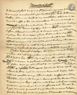 une lettre écrite à l'encre noire sur une feuille de papier