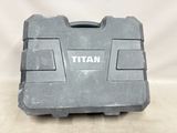 a close up of a gray case with the word titan on it