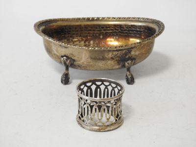 silver plated bowl and candle holder on white background