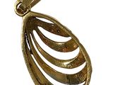 an image of a gold plated pendant on a white background