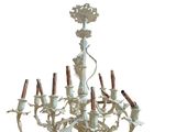 an image of a white chandelier with five lights
