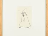 l'image d'un dessin représentant une femme en robe blanche