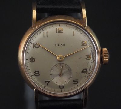 REXA Montre bracelet boitier en plaqué or. Cadran rond à chi… - Photo 1