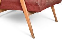 FAUTEUIL en hêtre vers 1960 (usagé, recouvrir). (photo 3)