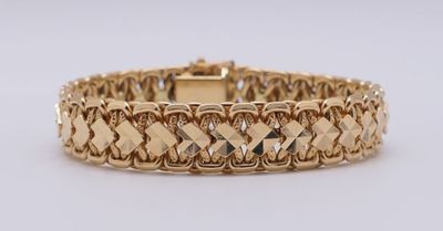 Bracelet souple en or jaune 750. - Photo 1
