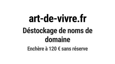 Nom de domaine art-de-vivre.fr.