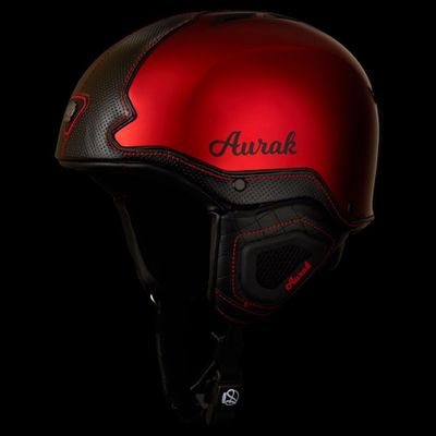 Lot de 3 articles AURAK : casque de ski FIRE, taille XS (53-56cm) + ma