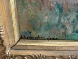 an image of a close up of a painting on a wall