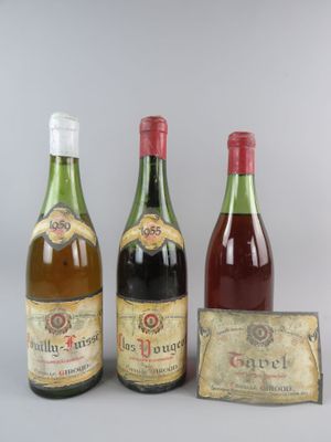 3 bt de Bourgogne, Camille Giroud : 1 Pouilly-Fuissé 1959, 1…