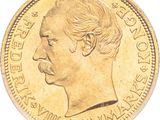 an image of a close up of a gold coin with a man ' s face on it
