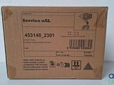 the box is empty and ready to be packed with the service oil