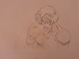 drawing of a man with a boxing glove in his hand