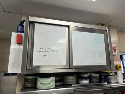 une affiche accrochée au mur d'une cuisine qui indique qu'il est temps de cuisiner