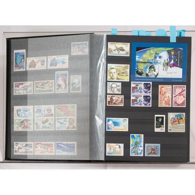a picture of a book with stamps on it