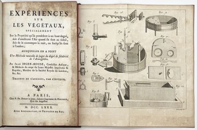 [BOTANIQUE]. INGEN-HOUSZ (Jean). EXPÉRIENCES SUR LES VÉGÉTAUX. P., Did - Photo 1