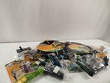 a pile of assorted items sitting on a table