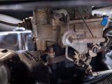 a close up view of the engine of a car
