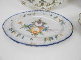 two plates that are sitting on a table