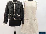 deux robes sont présentées côte à côte sur un mannequin