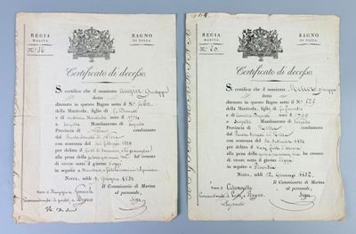 an old document with a black and white image of a crown on it