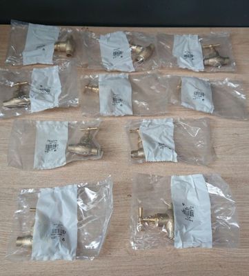 Lot de 10 Robinets d'arrêt à souder laiton matricé - tête à …