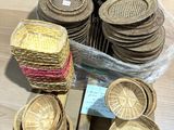 many baskets that are sitting on a table