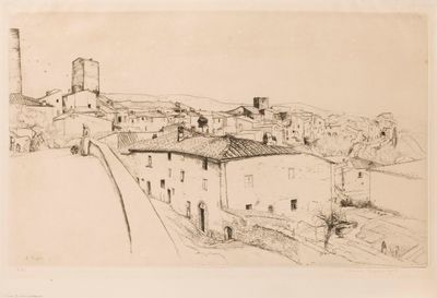 Edmond Kayser (1882-1965) San Gimignano.