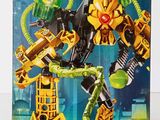 the box of the lego hero factory has been opened to reveal the contents