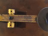 a close up of a metal object on a table