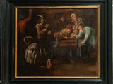 painting of a group of people playing cards in a room