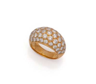 an 18k gold and diamond ring