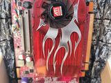 a box with a red and black graphics on it