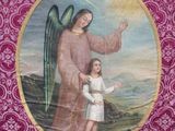 an image of a painting of an angel and a child