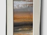 framed art print of a painting of a beach scene with waves