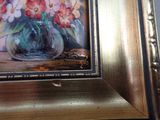a picture of a painting of flowers in a vase
