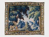 an image of a tapestry hanging on a wall in a room