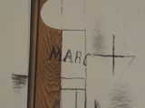 a picture of a drawing of a door with a name on it