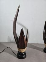 Paire de lampes en feuille de bananier ? et corde tressée (photo 5)