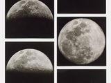 une photo en noir et blanc représentant les phases de la lune