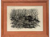 une image représentant un dessin d'un sanglier dans les bois