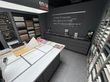 a room with a lot of books on the shelves