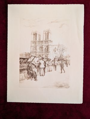 Estampe gravée sur cuivre en taille douce sur presse à bras …