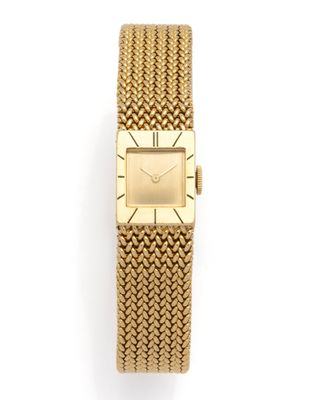 Montre-bracelet pour dames en or jaune 18 carats