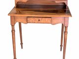 an image of a wooden desk with a drawer on top of it