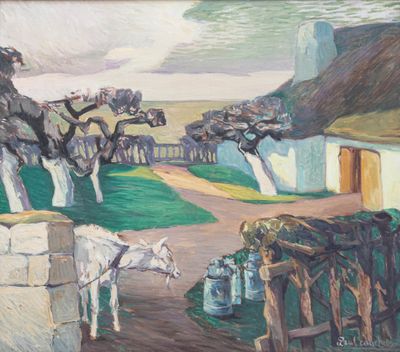 Paul CAUCHIE (1875 - 1952) Vue de ferme