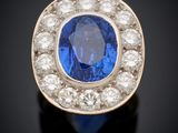 a sapphire and diamond ring