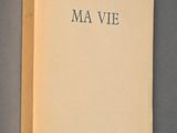 an old book with the title ma vie written on it